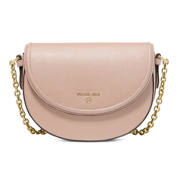 NEW Michael Kors Leather Jet Set Charm Half Dome Chain Crossbody - Picture 3 of 11